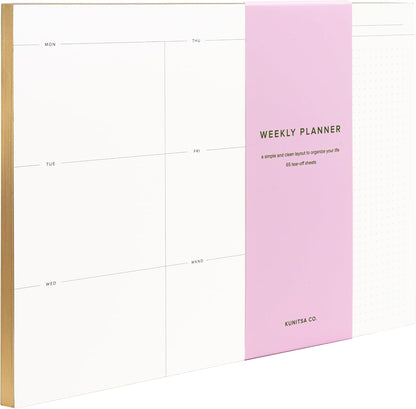 Daily To-Do List Notepad – Desk Pad for Work and Study, Minimal, 8.25x5.85 Inches