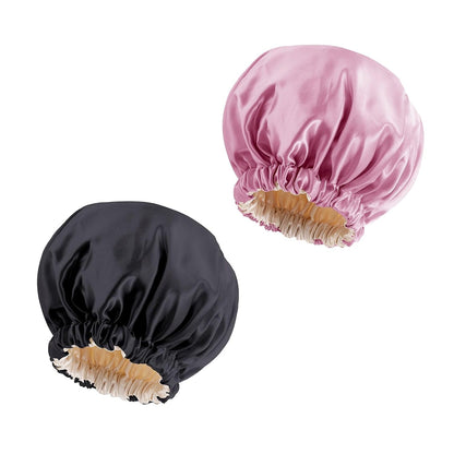 Satin Bonnet Silk Bonnet Hair Bonnet for Sleeping-Slouchy Beanie Hat Satin Sleep Cap for Women's Natural & Curly Hair(Blue Zircon)