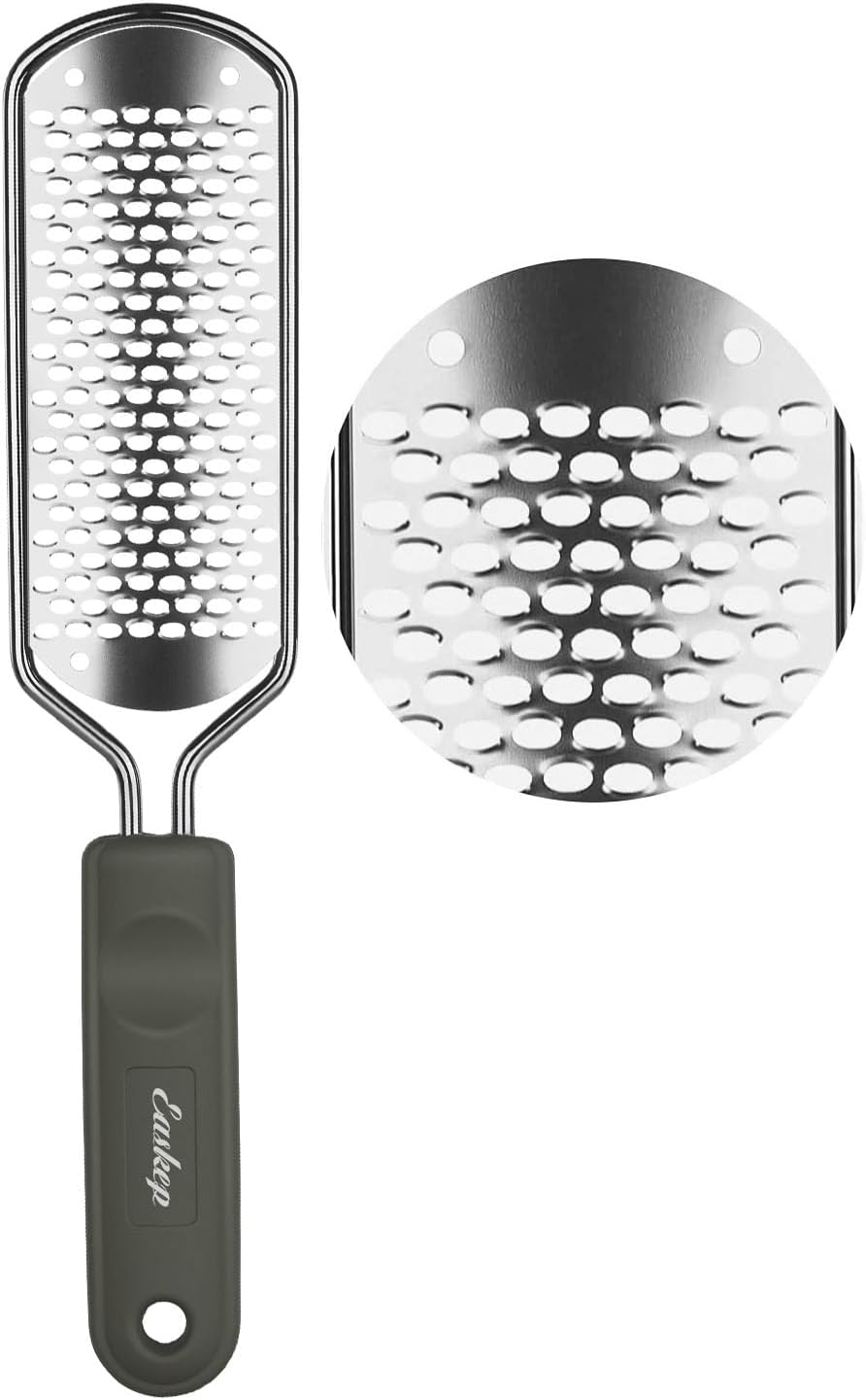 Foot File Foot Scrubber Pedicure - Callus Remover for Feet Easkep Professional Grater Rasp Foot Scraper Corns Callous Removers Cracked Dead Skin Remover for Dry and Wet Feet (Golden)