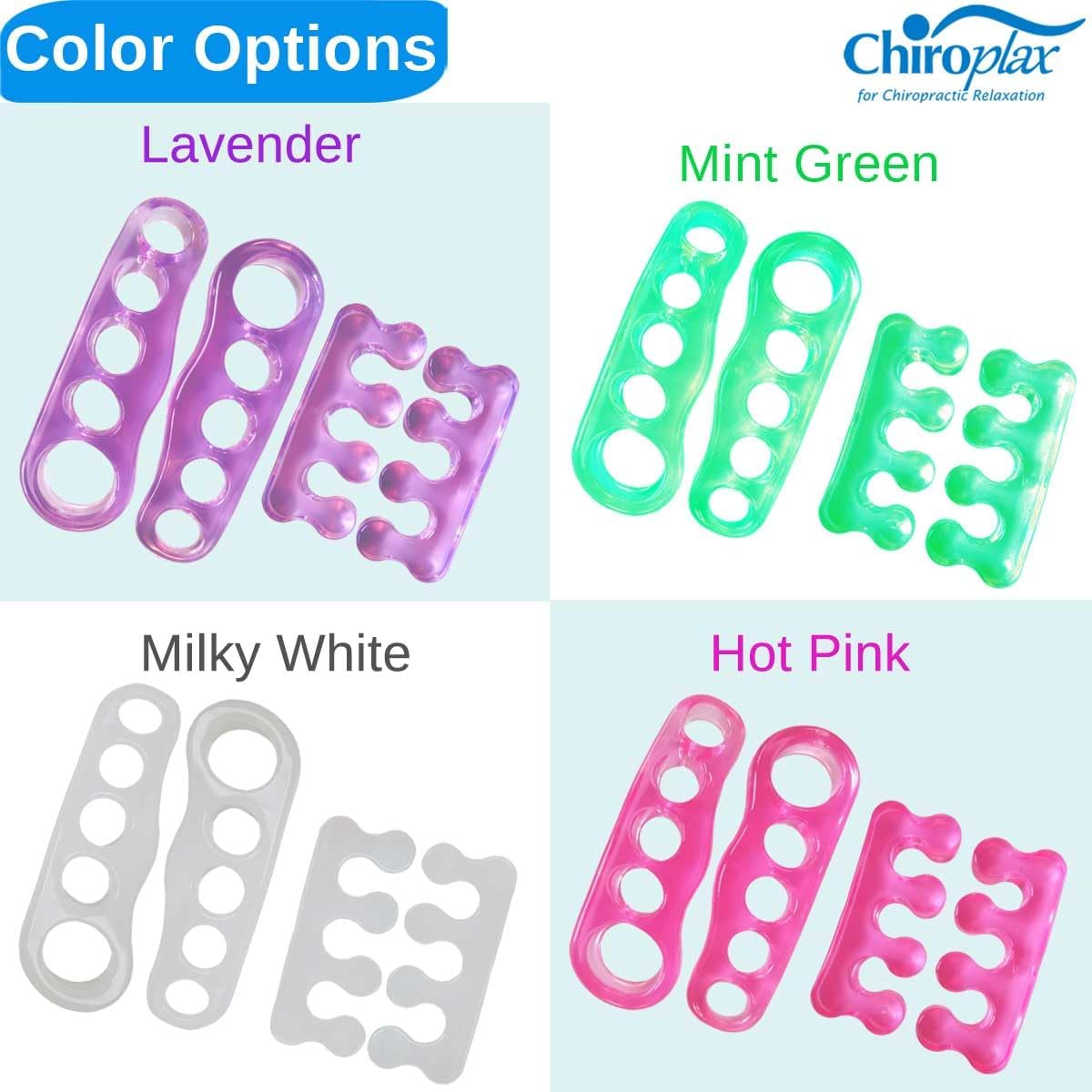 Chiroplax Gel Toe Separators Stretchers Spacers Bunion Tailor's Relief