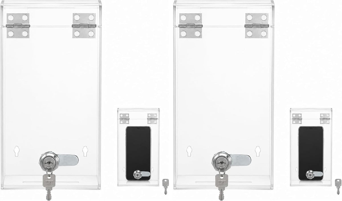 Zerodeko 1PC Key Lock Box Cellphone Case Clear Cell Phone Lock Box Phone Locker Box Self-control Smartphone Holder Mobile Phone Case for Parents to Get More Focused Cellphone Case Lockbox