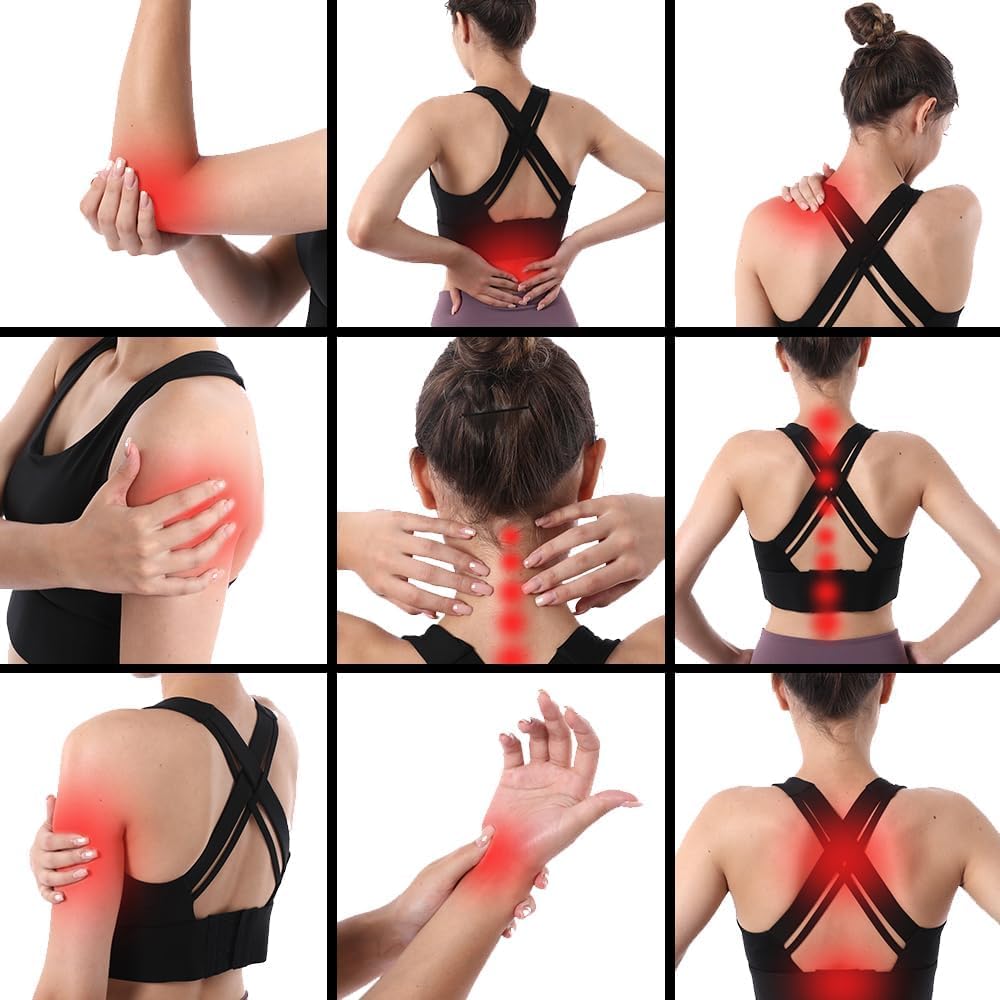 Muscle Roller Massage Roller Stick- Deep Tissue Fascia Blaster for Myofascial Pain Relief, Lymphatic Drainage & Body Sculpting, Handheld Physical Therapy & Recovery Tool (Pink black-18 inch)