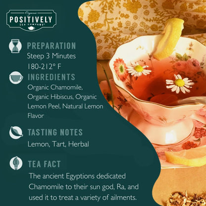 Organic Positively Tea Company, Lavender Chamomile, Herbal Tea, Loose Leaf, 16 Ounce