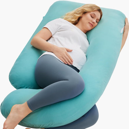Momcozy Cooling Pregnancy Pillow - U Shaped Full Body Maternity Pillow