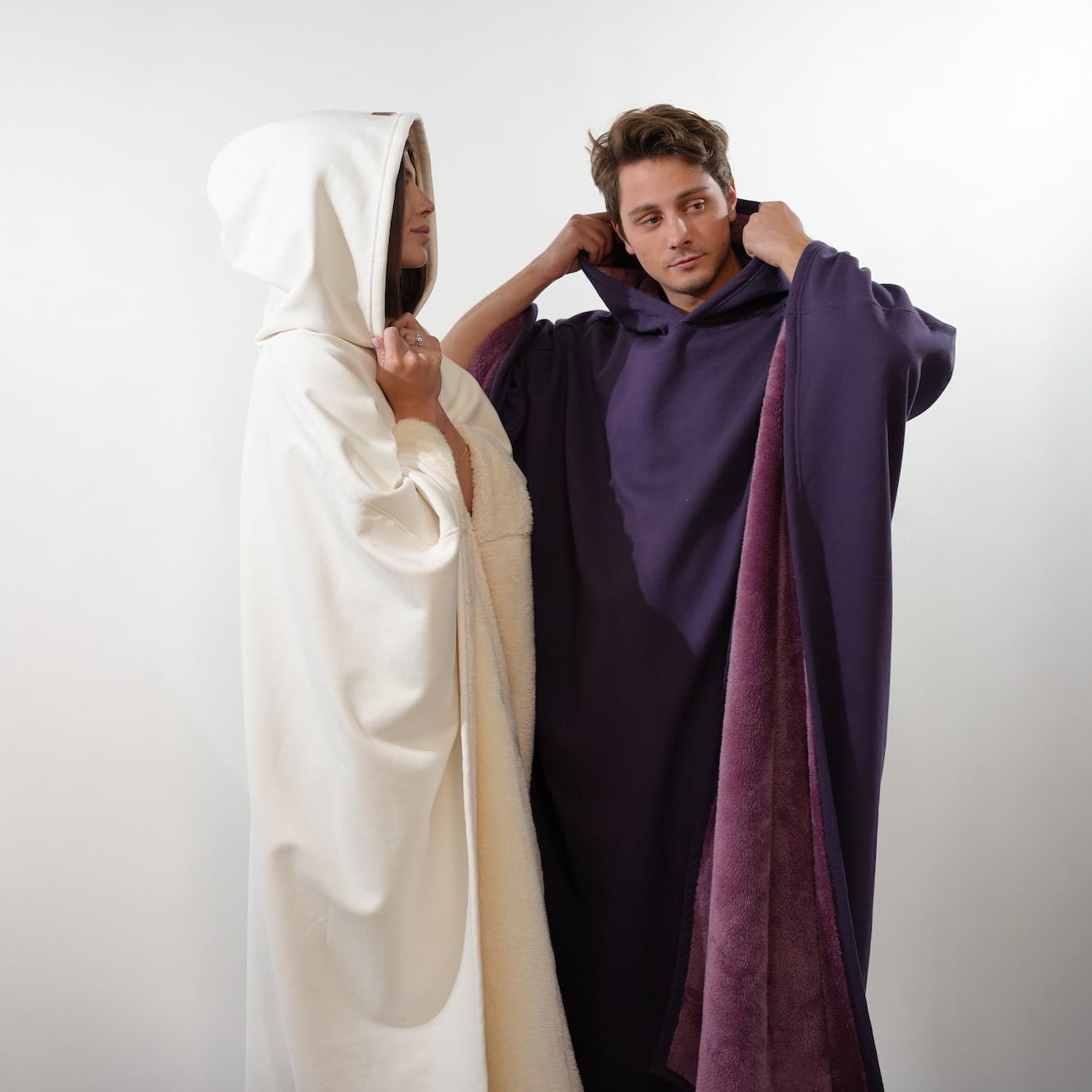 FREE THE SHEEP Eden Hoodie – Oversized Weighted Hoodie Cloak with Ultra-Soft Faux Fur Liner