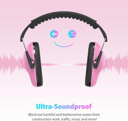 Dr.meter Ear Muffs for Noise Reduction: 27.4SNR Noise Cancelling Headphones for Kids Adults, EM100 Adjustable Hearing Protection Earmuffs for Monster Jam, Autism Sensory, Concerts, Fireworks