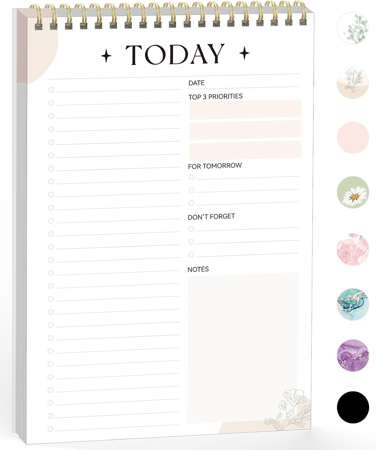 Forvencer To Do List Notepad (6.5 x9.8), To Do List Notebook for Work, Undated Daily Planner Organizer for Tasks Checklist & Goal Planning, To Do List Perfect for Office, School, Cute