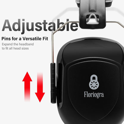 Floriogra 2 Pack 34dB Noise Canceling Headphones For Shooting, Hearing Protection Earmuffs, Ear Protection Headphones, Thickened Headband Ear Muff For Noise Reduction for Shooting, Construction,Mowing