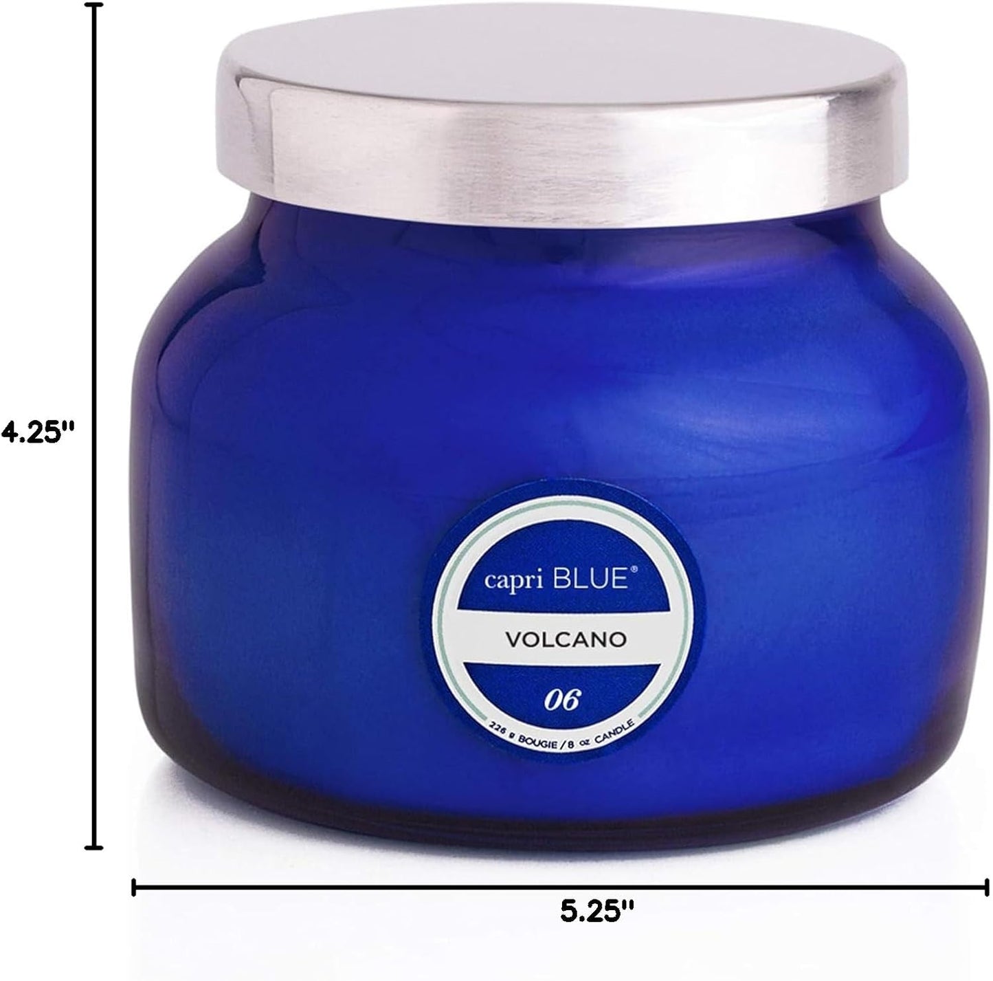 Capri Blue Volcano Scented Candles - Luxury Glass Jar Candles for Home Scented with Tropical Fruit & Sugared Citrus - Soy Wax Blend - Blue Color (19 oz)