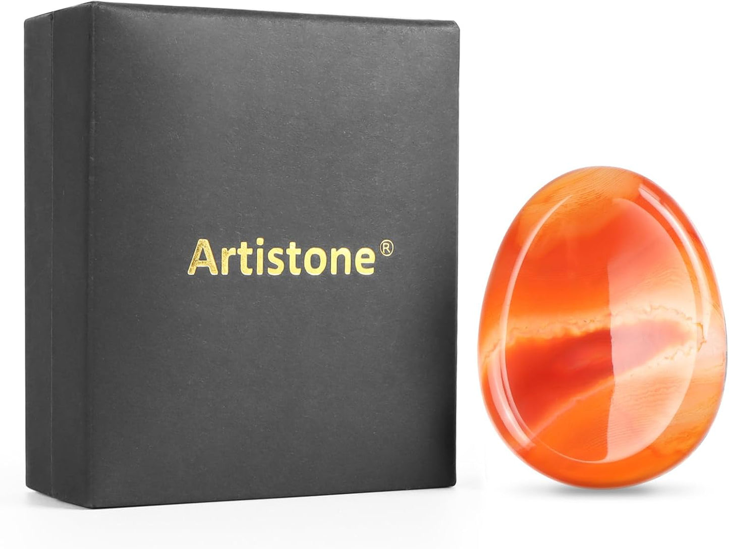 Artistone Moss Agate Crystal Chakra Thumb Worry Stone Teardrop Reiki Healing Stone Pocket Palm Stones for Anxiety Stress Relief Meditation Therapy Geometry Home Decor