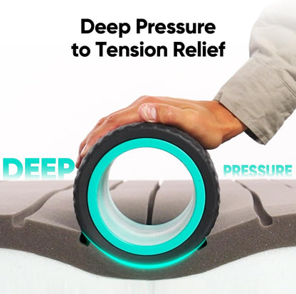 FitBeast Back Roller - Deep Tissue Massage Wheel, Yoga Wheel & Back Stretcher for Pain Relief (12'')