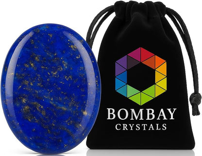 Natural Polished Thumb Palm Crystal for Meditation, Labradorite Worry Stone for Stress Relief, Anxiety Support & Pocket Reiki Healing