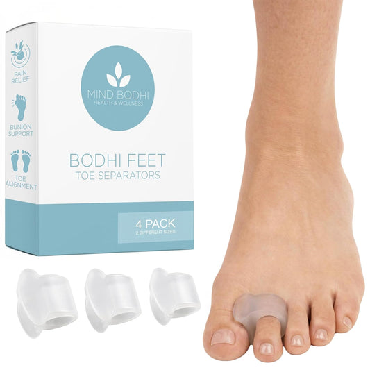 Mind Bodhi Toe Separators/Toe Spacers (4-Pack) - Men & Women - Clear