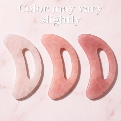 BAIMEI IcyMe Natural Rose Quartz Gua Sha Facial Sculpt Massage Tool-Pink