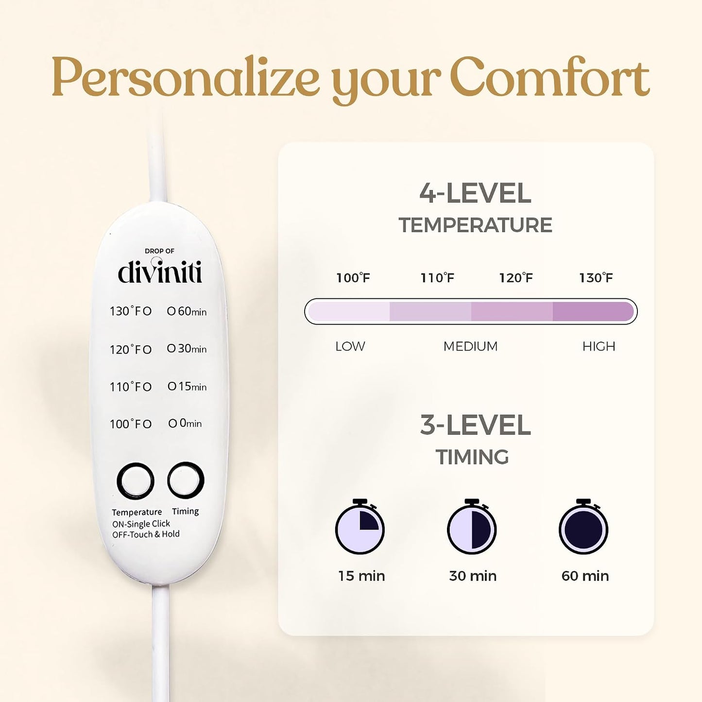 Heated Eye Mask for Dry Eye Relief - Stye Treatment, Warm Compress for Eyes, Sinus Mask, Electric Warming Patch - Champagne