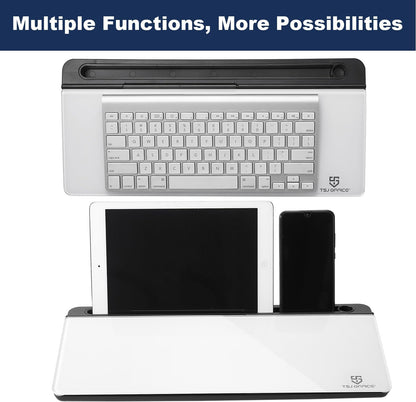 TSJ OFFICE Whiteboard Weekly Dry-Erase-Board - Desktop White Board Calendar Desk Organizers with Accessories Computer Keyboard Stand with Drawer, for Office, Home, School Supplies - White Calendar