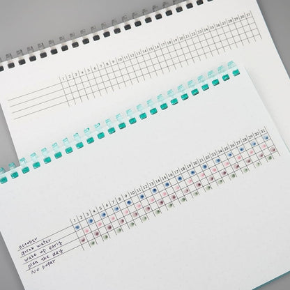 Monthly & Weekly Habit Tracker Writable Journal Spread Washi Sticker Roll Die-Cut/Monthly-49 Stickers/Weekly-120 Stickers/Set of 2
