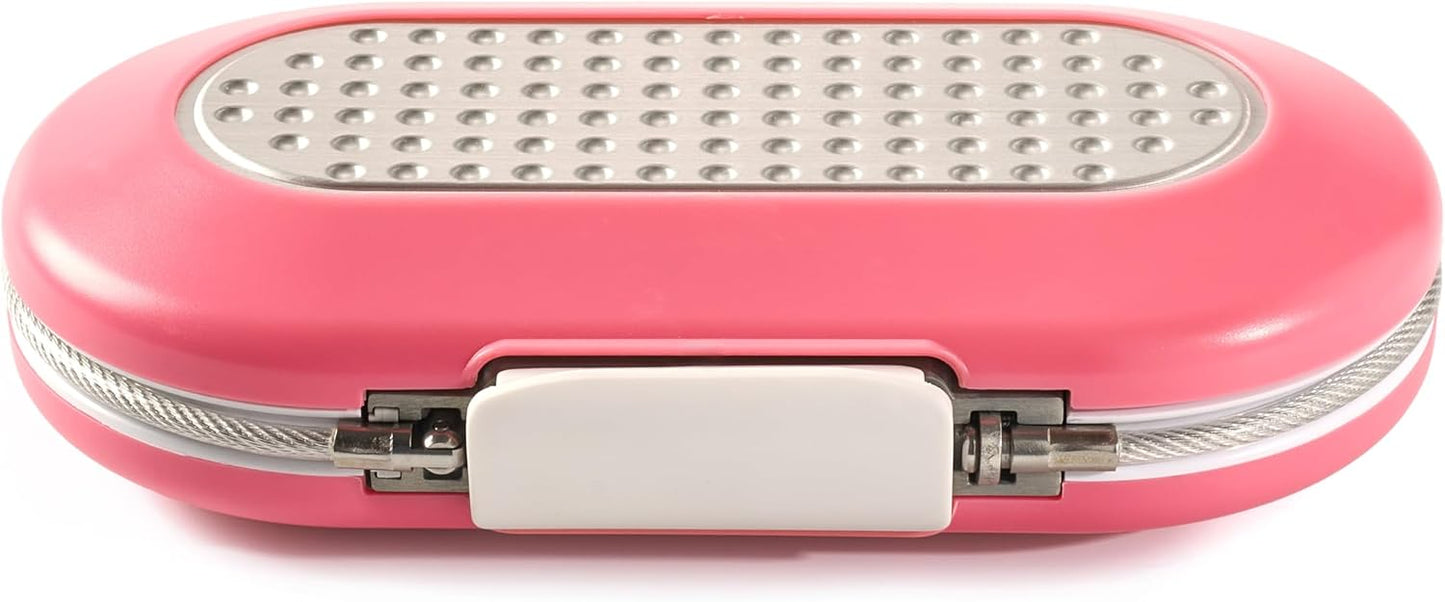 Master Lock Small Travel Safe with Cable, Gray Combination Lock Box, 5900D