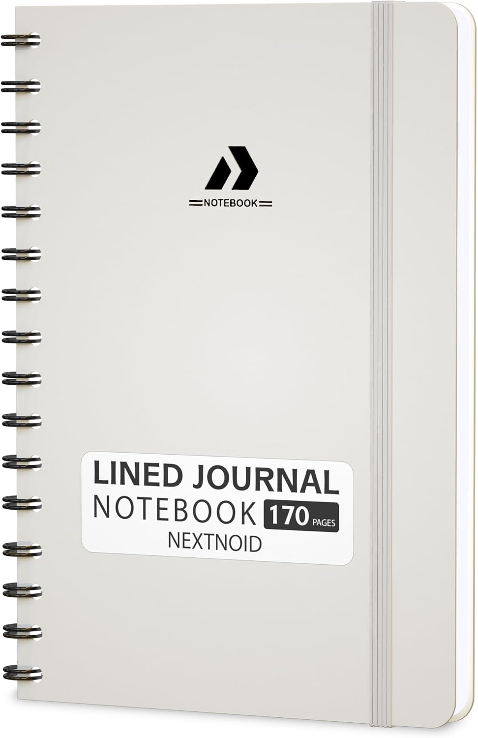 Nextnoid Lined Spiral Notebook Journal For Women & Men - A5(5.8" x 8.3") 170 Pages, Hardcover Notebooks for Work & Note Taking, College Ruled Journals for Writing - Grey