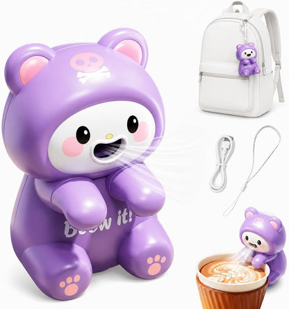 Cooling Clip-On Mini Fan for Cup & Bowl,Dinosaur Animal Fans Coffee Chiller
