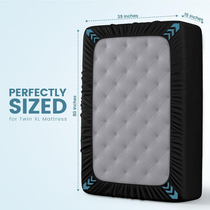 Queen Size Mattress Protector Waterproof, Premium 200 GSM Terry Mattress Cover, Soft & Breathable Bed Cover, Fitted Sheet Style Stretchable Deep Pockets 17" by Utopia Bedding (White)