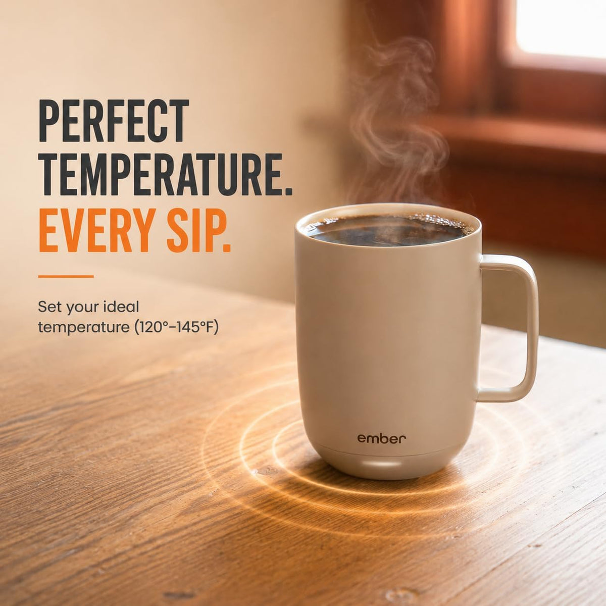 Ember Temperature Control Smart Mug 2, 14 Oz, App-Controlled Heated Coffee Mug with 80 Min Battery Life and Improved Design, Black