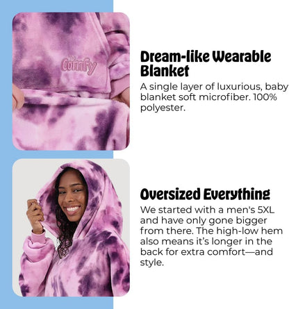 THE COMFY Dream | From Shark Tank | Patented | No Sherpa | Light Wearable Blanket Hoodie | Gift for Women & Men | One Size
