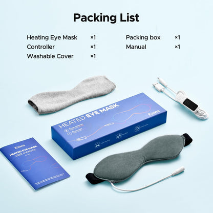 Ezona Heated Eye Mask, Warm Eye Compress Mask for Dry Eyes