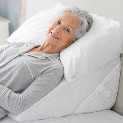 Wedge Pillow for Sleep Apnea, 12 Inch Adjustable Height Bed Wedge Pillow for Chronic Pain, Handicapped Individuals, and Long Term Care and Positioning