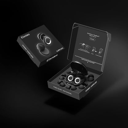 Ear Plugs for Sleep - Total Silence! Single+Double Tips Design | 46dB Noise Reduction & Advanced Seal Tech | 8 Pairs (XS-L) + Case | Trusted by Millions