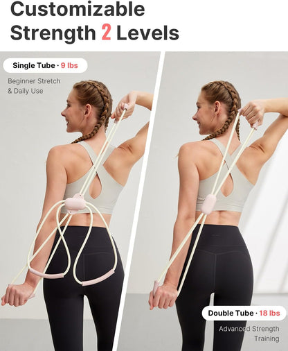 YOTTOY Cross Resistance Band for Full Body Workout,Elastic Exercise Bands for Legs,Arms,Glutes,Stretch Bands for Exercise,Yoga Straps for Stretching, Booty Bands for Home Gym