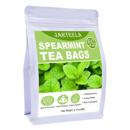 Jarteela - Spearmint Tea Bags, 60 Ct, Spearmint Mint Leaf Tea