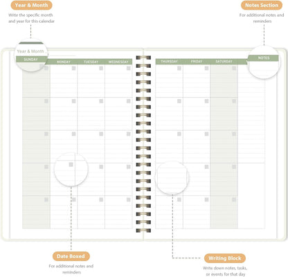 Undated Weekly Planner, Weekly To Do List Notebook, A5 Daily Planner | Office School Supplies, Spiral Binding, Inner Pocket, Goal, Organizer, Habit Tracker
