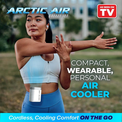Arctic Air Breeze Jet Wearable Neck Fan, Clip On Portable Fan, 3 Speed