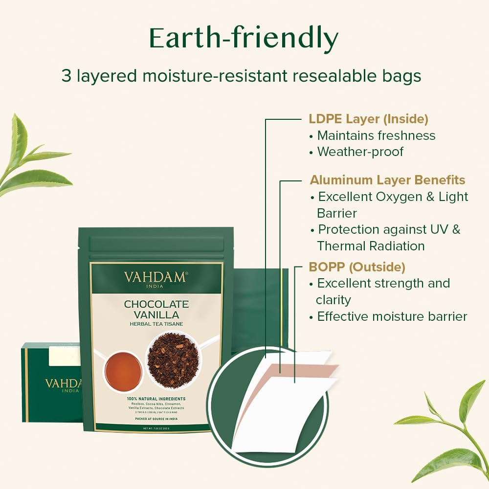 VAHDAM Instant Chai Latte - 10 Sachets (7.7 Oz / 220g) | Authentic Indian Chai with Natural Spices | Just Add Water, No Steeping Required | Creamy Chai Latte Anytime