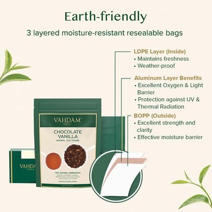 VAHDAM Instant Chai Latte - 10 Sachets (7.7 Oz / 220g) | Authentic Indian Chai with Natural Spices | Just Add Water, No Steeping Required | Creamy Chai Latte Anytime