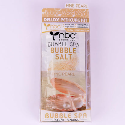 Pedicure Kit Foot Soak Set: Bubble Salt, Sugar Scrub, Massage Mask, Massage Lotion in a Box, 4 Step Foot Spa Kit for Dry Feet, Softens Calluses, Tired Feet（3 Set Lavender) - Colors B