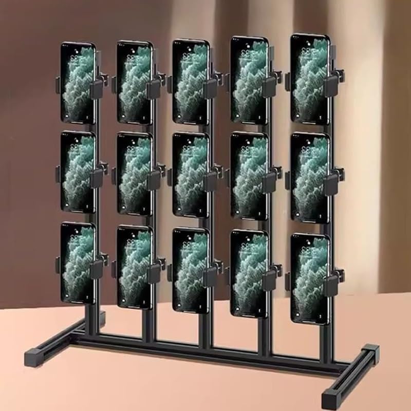 Cell Phone Stand, Heavy Base Multi Cell Phone Placement Rack Mobile Phone Management Storage Holder for Desk, Compatible(50x25x55cm-15)