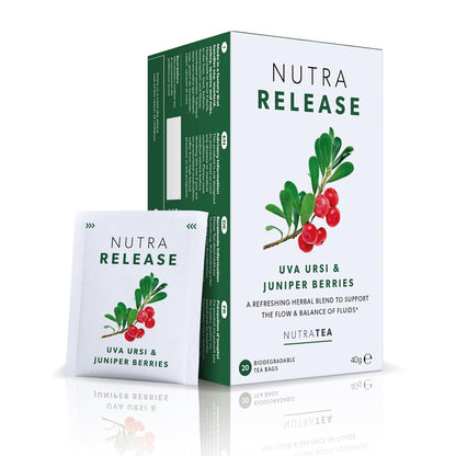 NUTRARELEASE - Kidney Tea | Bloated Stomach Tea – Includes Uva Ursi, Dandelion & Nettle - Assist With Water Retention & Digestion - 20 Enveloped Tea Bags - by Nutra Tea - Herbal Tea