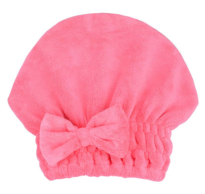 Microfiber Hair Drying Towels Head wrap with Bow-Knot Shower Cap Hair Turban hairWrap Bath Cap for Curly Long & Wet Hair Gift for Women Blackx2
