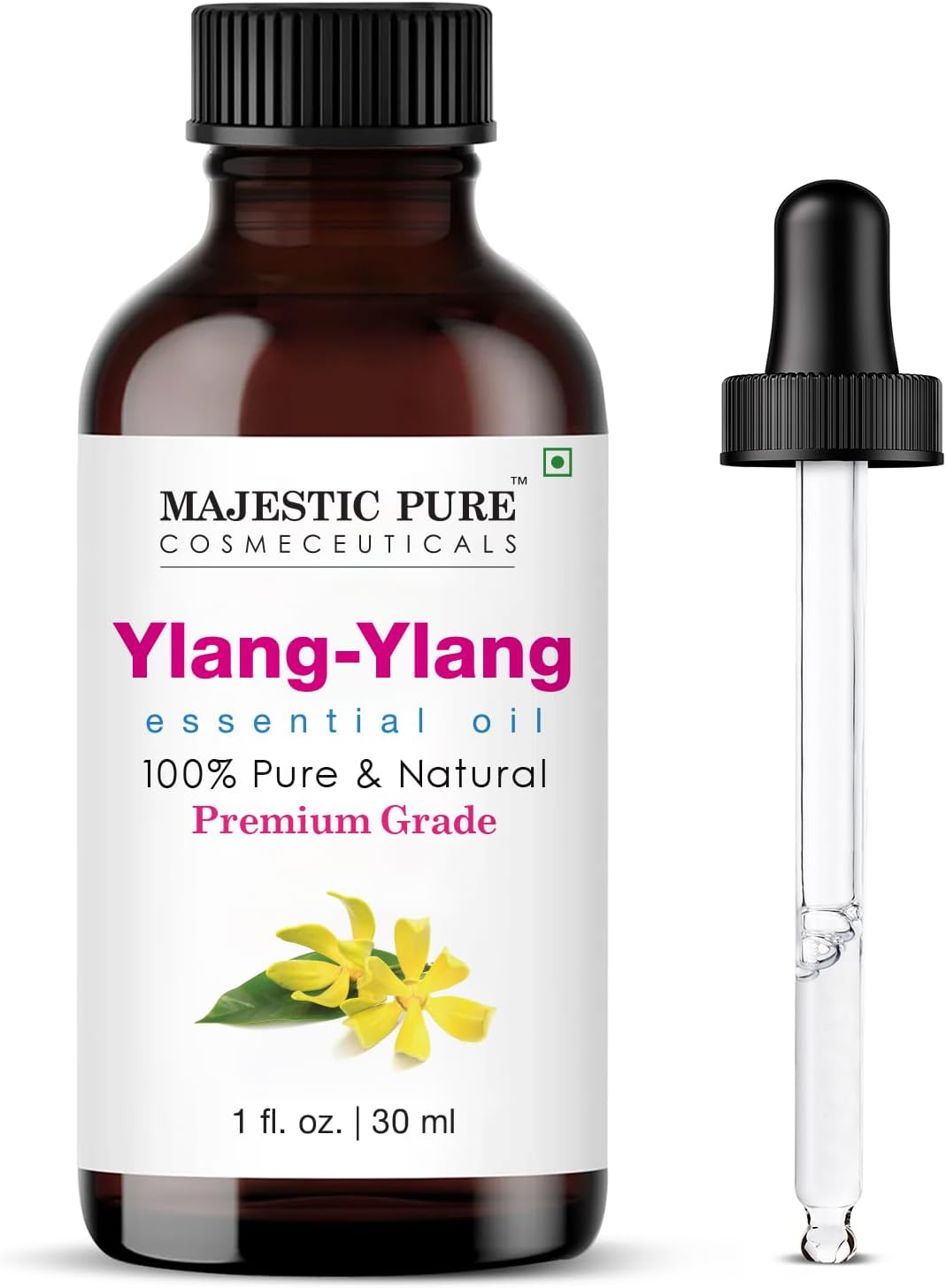 Majestic Pure Essential Oil with Glass Dropper - Essential Oils for Diffuser, Aromatherapy, Soap and Candle Making, Lavender Essential Oil, Lavender Oil, 4 Fl Oz