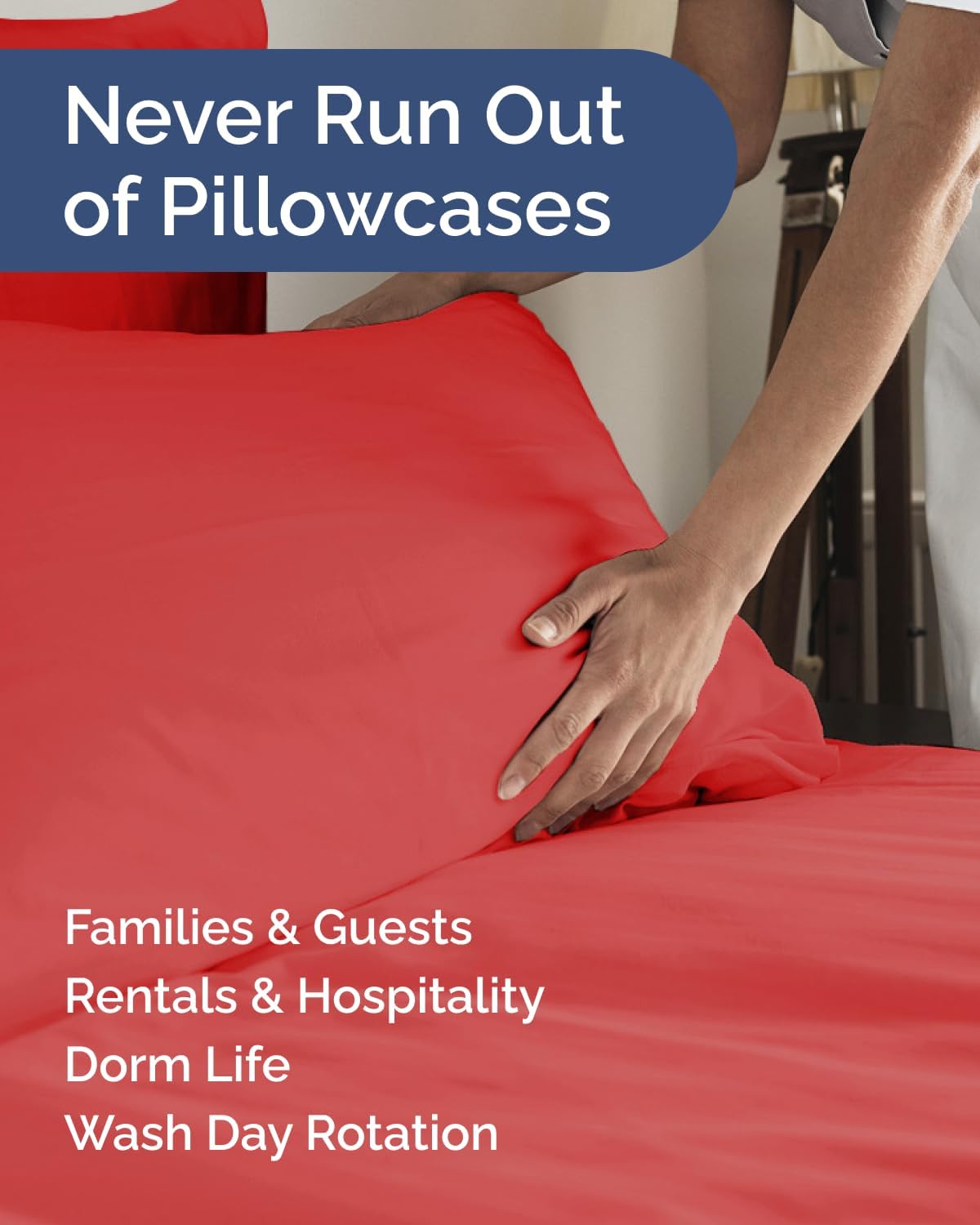 Standard Pillow Cases Set of 10 - Ultra Soft Hotel Quality Pillowcase Covers - Comfy, Cozy & Wrinkle Free - Shrink, Stain and Fade Resistant - Machine Washable Pillow Protectors - 10 Pcs Set - White - Colors B