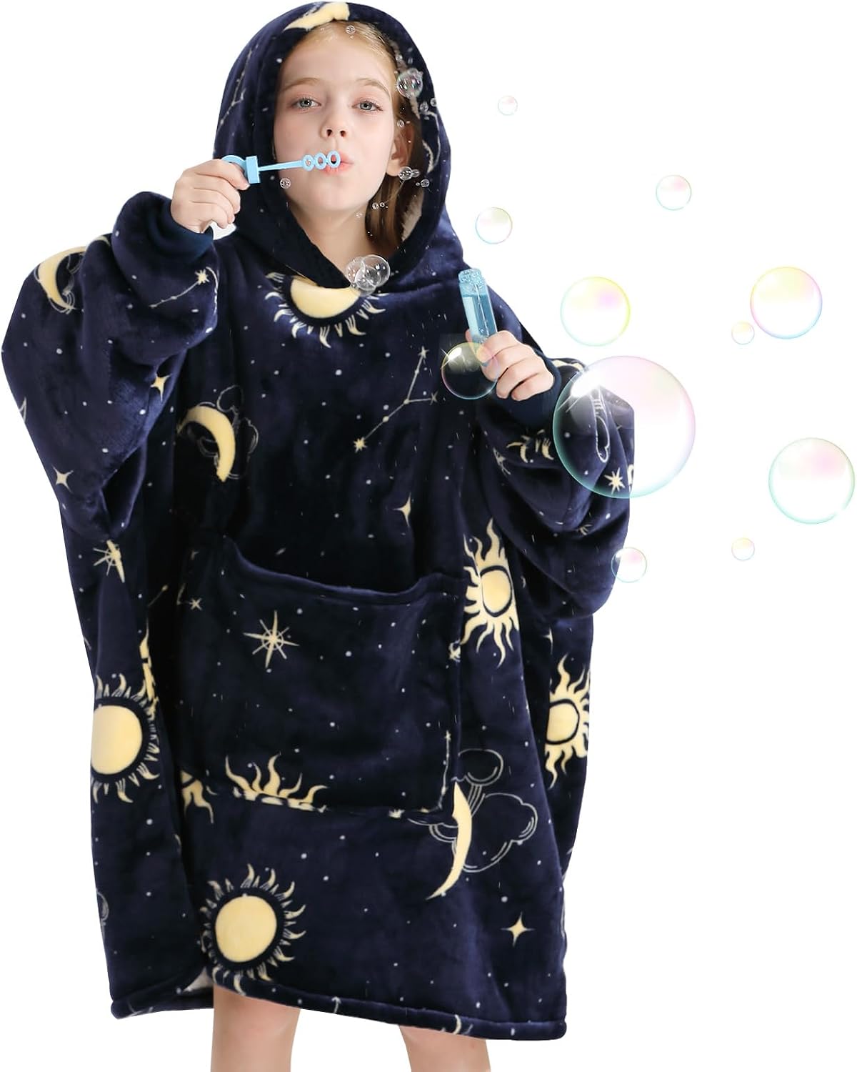 Aemilas Wearable Blanket Hoodie - Warm Sherpa Blanket Sweatshirt as Gifts for Adult Women Mom Men, One Size Fits All