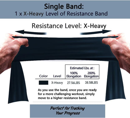 A AZURELIFE Professional Individual Exercise Resistance Bands, Single 5, 6,7 Ft or 8 Yards Elastic Bands, Non-Latex Stretch Bands for PT, Yoga, Pilates, Rehab, at-Home or The Gym Workouts