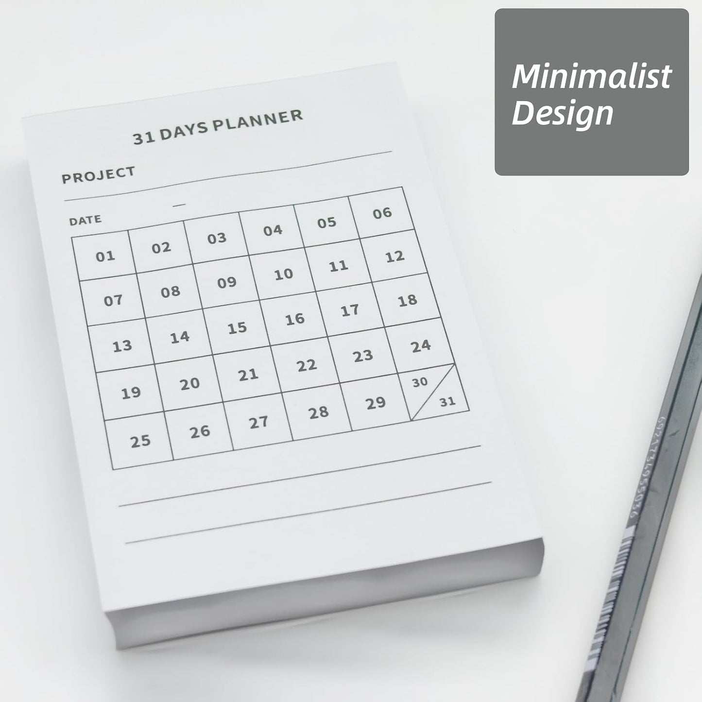 31 Days Planner, 150 Pages Habit Tracker Note, Minimalist 30 Days Challenge Journal for Goal Setting, Productivity, Fitness, Study, and Self Discipline