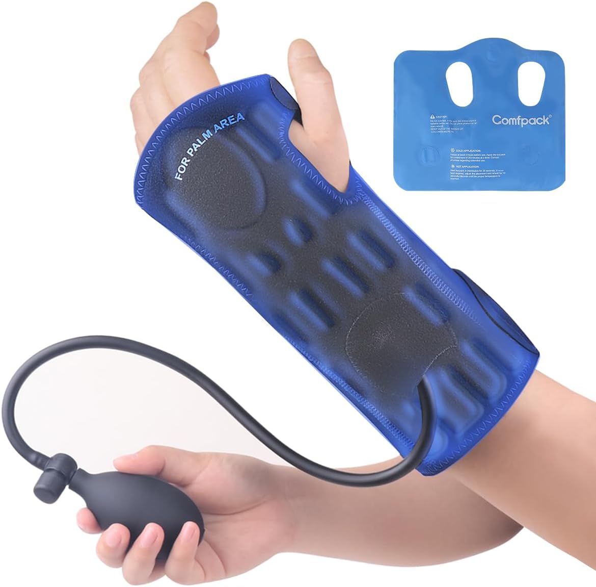 Comfpack Compression Ankle Ice Pack Wrap for Foot Pain Relief