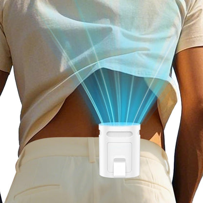 Portable Fan Clip on Pants-Personal Little Light Weight Waist Fan Coolclip Belt Hip Pocket Hard Hat,Wireless Wear Charging Battery Powered Quiet Undershirt Waist Band Coolclip Fans Adult Kid White