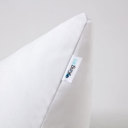 Kingnex 4 Pack Waterproof Down Feather Proof Pillow Protectors with Zipper 20x20 Zippered Pillow Covers for Square Throw Pillow