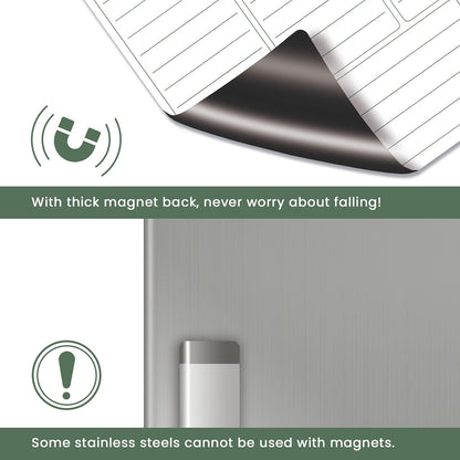 ALEZEL Magnetic Weekly Calendar Whiteboard for Fridge