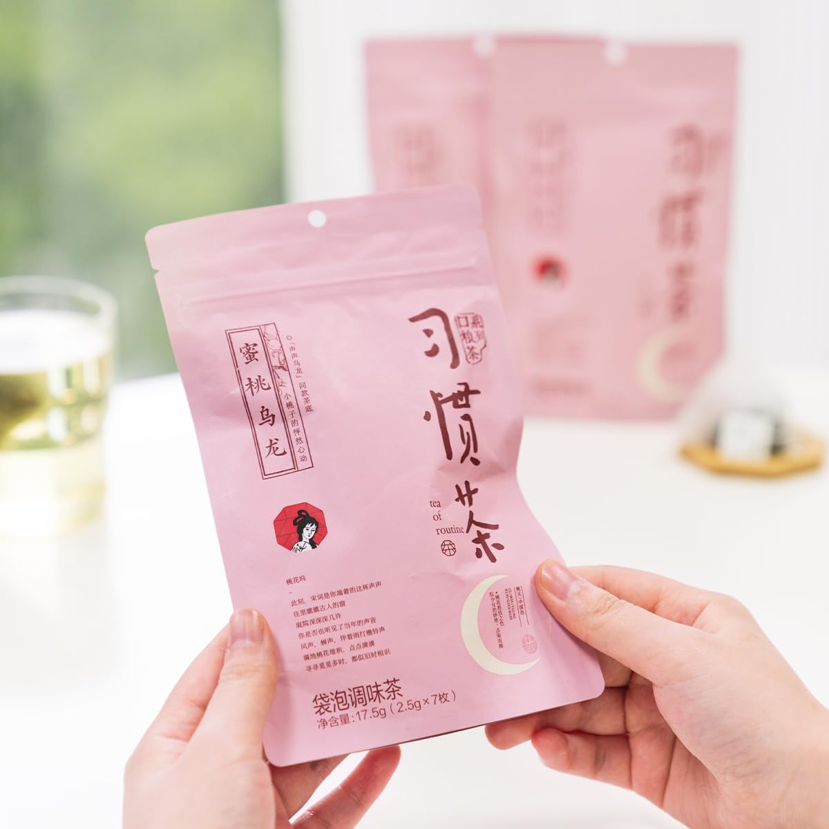 Chayan Peach Oolong Tea Bags，Fresh Sweetness Of White Peach And Aromatic Taste,Hot & Iced Tea,7 Tea Bags,17.5g